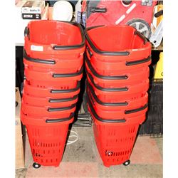 GROUP OF 14 NEW SHOPPING BASKETS