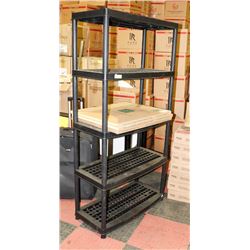 6FT BLACK PLASTIC SHELF.