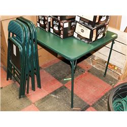 CARD TABLE WITH 4 CHAIRS