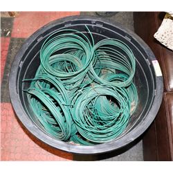 25 GALLON PLANT TUB WITH APPROX. 1/2 KM OF PLASTIC