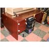 Image 1 : NEW WOOD TONE DESK WITH DRAWERS.