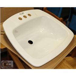 AMERICAN STANDARD WHITE COUNTERTOP SINK 21"X17"