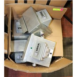 LOT OF 8 OUTDOOR RECEPTACLE BOX W/ 20 AMP BREAKER