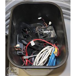 OFFICE GARBAGE CAN WITH SATA, CAT 5 , RCA CABLES