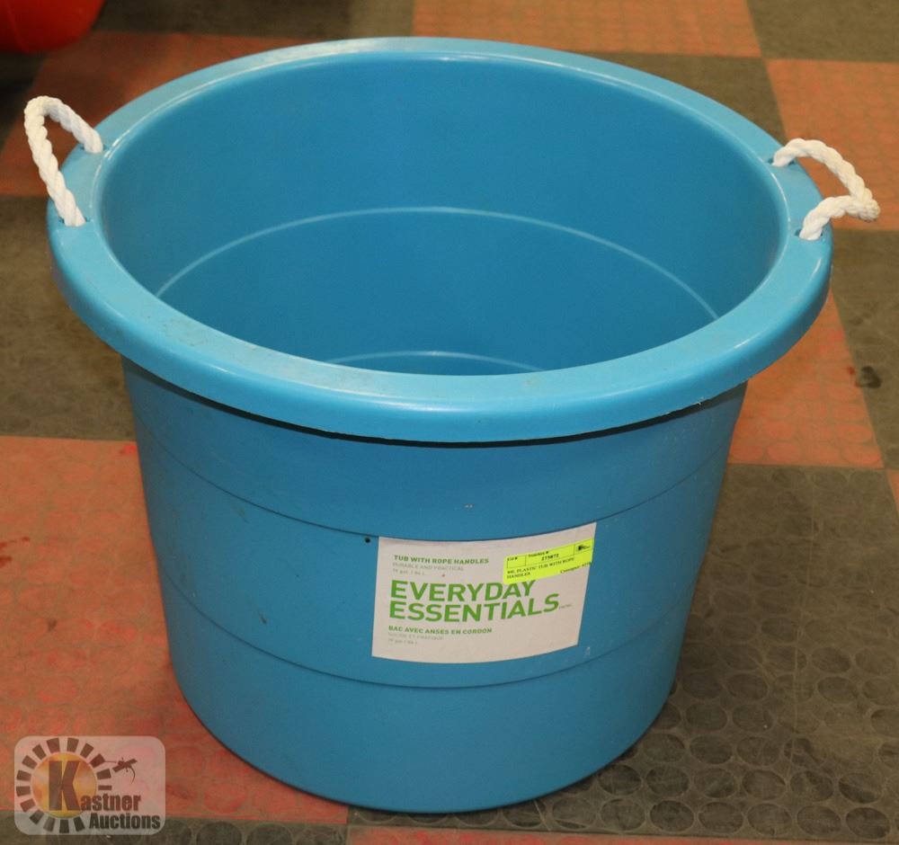84L PLASTIC TUB WITH ROPE HANDLES