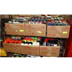 6 LARGE BOXES OF NEW SPRAY PAINT, ASSORTED COLORS