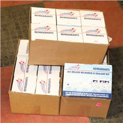 THREE CASES OF AC DELUXE RECHARGE AND SEALANT KITS