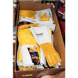 LARGE BOX OF WATSON SIZE XL WELDING GLOVES.