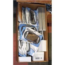 LARGE BOX OF LIGHTED VANITY MIRRORS AND WIDE ANGLE
