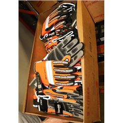 LARGE BOX OF BDG SIZE L MECHANICS GLOVES.