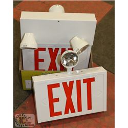 BOX OF 3 EMERGENCY EXIT + LIGHT BATTERY BACK UP