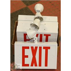 BOX OF 4 EMERGENCY EXIT + LIGHT BATTERY BACK UP