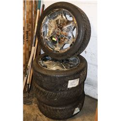 SET OF 4 FEDERAL 255/45R20 TIRES WITH RIMS.