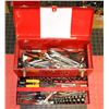 Image 1 : 3) TOOL BOX WITH CONTENTS INCL PLIERS, SOCKETS,