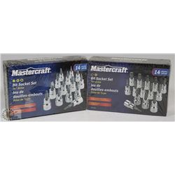 BOX W/TWO NEW MASTERCRAFT 14-PC BIT