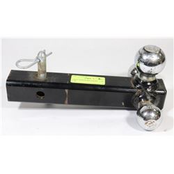 3-WAY TRAILER HITCH W/PIN - 1 7/8", 2", &