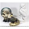 Image 1 : BOX W/WOLF, EAGLE AND OWL FIGURINES -