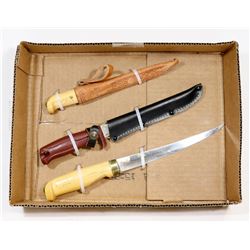FLAT W/3 QUALITY FISHING KNIVES INCL.