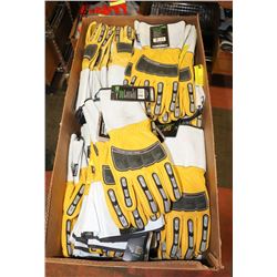 BOX OF BBG SIZE LARGE GONTLET CUP WORK GLOVES.