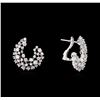 Image 2 : 3.00 ctw Diamond Earrings - 14KT White Gold