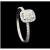 Image 4 : 14KT White Gold 1.01 ctw Diamond Wedding Ring