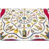 Image 3 : Hermes Burgundy Multicolor Qu'importe le Flacon Catherine Baschet Silk Scarf 90