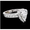 Image 1 : 14KT White Gold GIA Certified 1.53 ctw Diamond Ring