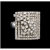Image 1 : 14KT White Gold 0.96 ctw Diamond Ring