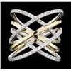 Image 2 : 0.75 ctw Diamond Ring - 14KT White and Yellow Gold