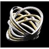 Image 3 : 0.75 ctw Diamond Ring - 14KT White and Yellow Gold