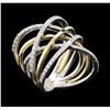 Image 4 : 0.75 ctw Diamond Ring - 14KT White and Yellow Gold