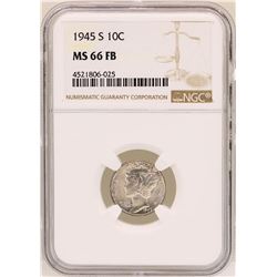 1945-S Mercury Dime Coin NGC MS66FB