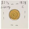 Image 1 : 1878 $2 1/2 Liberty Head Quarter Eagle Gold Coin