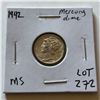 Image 1 : 1942 Silver Mercury Dime MS High Grade