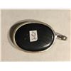 Image 2 : Large Diamond Cut Black ONYX and Sterling Silver Pendant Total Weight is 13.4 Grams Beautiful