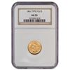 Image 1 : 1861 $2.5 Liberty Head Type 2 Gold Coin NGC AU55