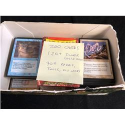 200 MAGIC THE GATHERING TRADING CARDS (120+ SLIVER COLLECTION/ 70+ RARES, FOILS & OLD CARDS)