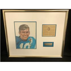 JOHNNY UNITAS ART PRINT FRAMED DISPLAY