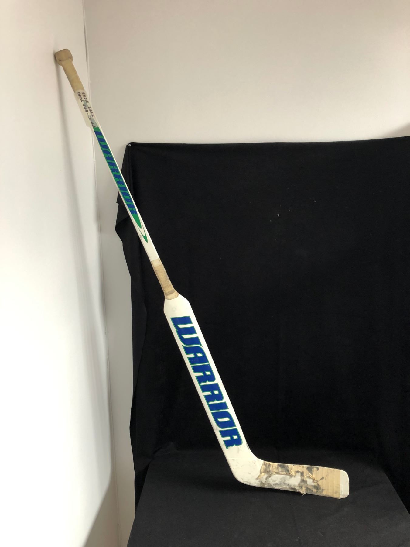 EDDIE LACK SIGNED GAME USED HOCKEY STICK