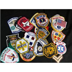 EMS/ POLICE/ LAW ENFORCEMENT EMBROIDERED PATCHES LOT