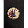 Image 1 : 1.oz .999 Pure Fine Silver 2014 Niue $2 colorized Coin Marvel Captain America