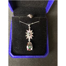 MYSTIC FIRE TOPAZ PENDANT (T.C.W 27.44 INCLUDING 925 SILVER)