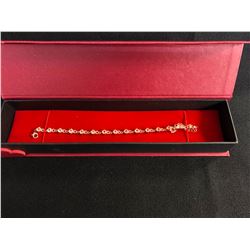 LIGHT YELLOW MORGANITE ROSE GOLD BRACELET (7")