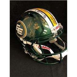 TEAM SIGNED EDMONTON ESKIMOS FOOTBALL HELMET (AJ SPORTS COA)
