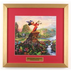 Thomas Kinkade Walt Disney's "The Sorcerer's Apprentice" 17.5x18 Custom Framed Print