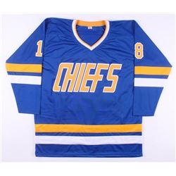 Dave Hanson, Steve Carlson ,Jeff Carlson Signed Hanson Bros "Slap Shot" Chiefs Jersey (Beckett COA)