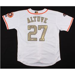 Jose Altuve Signed Houston Astros Jersey with 2017 World Series Champions Patch (PSA COA)