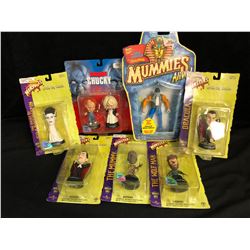 MONSTERS LITTLE BIG HEADS LOT W/ TOY FIGURES
