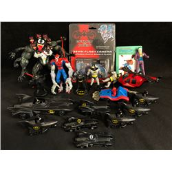 BATMAN TOY FIGURES/ VEHICLES LOT