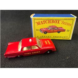 Matchbox Series #59 Ford Galaxie Fire Chiefs Car